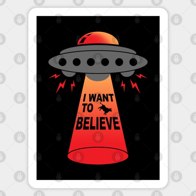 I Want to Believe Sticker by BlackMorelli